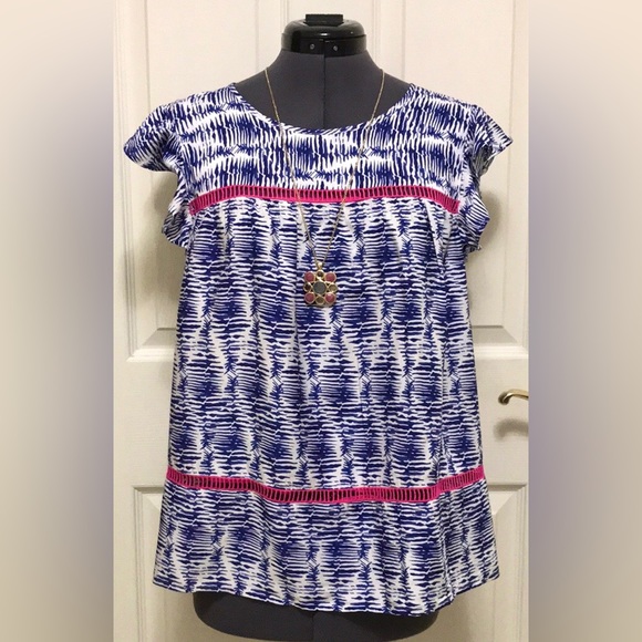 Vineyard Vines Flutter Sleeve Top - Picture 2 of 15